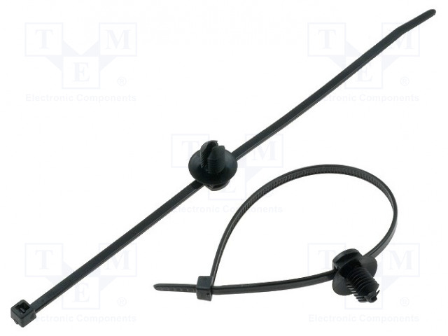 NIPPUSIDE - KIINNIKKEELLÄ - L: 190MM - W: 3,6MM - MUSTA - UL94V-2 - Nippusiteet - T30LFT6LG - 1