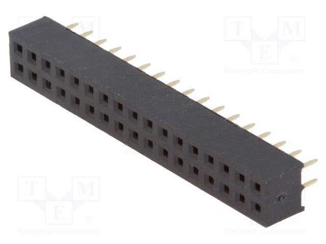 PIIKKIRIMALIITIN - N LIITINAARAS - PIN: 34 - THT - SUORA - 2MM - 2X17 - Piikkirimaliittimet - ZL265-34DG - 1