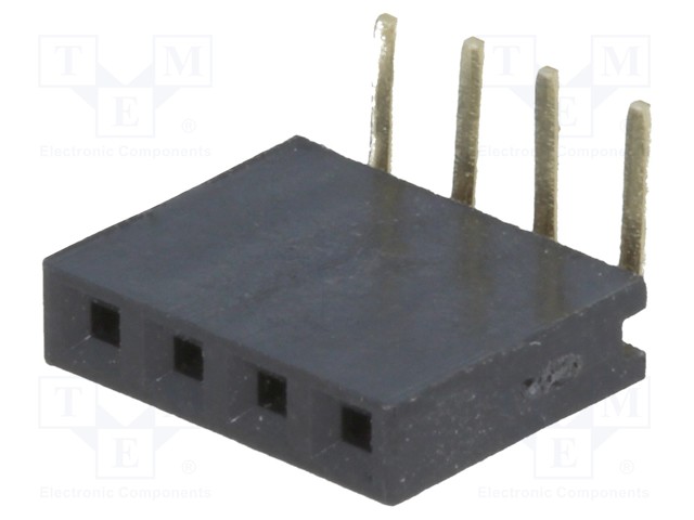 PIIKKIRIMALIITIN - N LIITINAARAS - PIN: 4 - THT - 90° KULMA - 3A - 1X4 - Piikkirimaliittimet - ZL263-4SG - 1