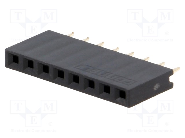 PIIKKIRIMALIITIN - N LIITINAARAS - PIN: 8 - THT - SUORA - 3A - 2,54MM - 1X8 - Piikkirimaliittimet - ZL262-8SG - 1