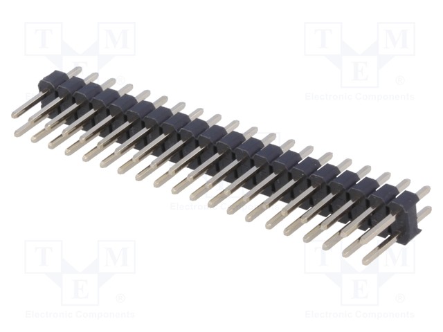 PIIKKIRIMALIITIN - PIN-LIITIN - UROS - PIN: 40 - THT - SUORA - 2,54MM - 2X20 - Piikkirimaliittimet - ZL202-40G - 1