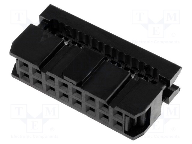 LIITIN: IDC - PISTOKE - NAARAS - PIN: 16 - SUORA - IDC - - 2,54MM - IDC liittimet - FCS-16-SG - 1