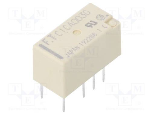 RELE - DPDT - UKELAN: 3VDC - 2A - 0,3A/125VAC - THT - Pienoisreleet - FTR-C1CA003G - 1