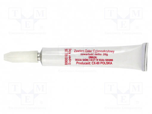 SYANOAKRYLAATTILIIMA - GEELI - TUUBI - 20G - SIGNAALISANA: VAROITUS - Liimat - BONDICX-GEL20G - 1