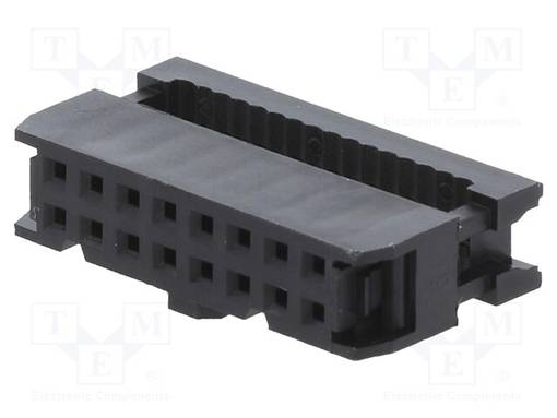 LIITIN: IDC - PISTOKE - NAARAS - PIN: 16 - IDC - - 2,54MM - 2X8 - IDC liittimet - FCS-C1-16-G - 1