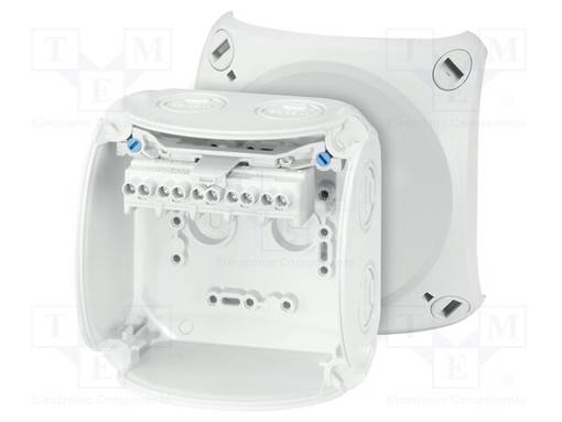 KYTKENTÄRASIA - X: 104MM - Y: 104MM - Z: 70MM - IP66,IP67 - HARMA - Kytkentärasiat - HENSEL-KF-0404-G - 1