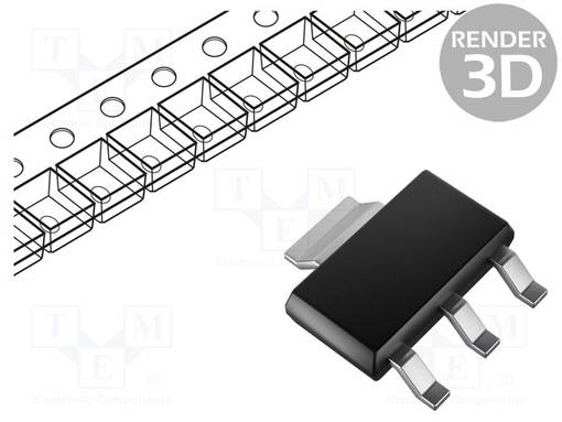 REGULAATTORI LINEAARINEN,SÄÄDELTY - 1,2÷37V - 0,5A - Regulaattorit kiinteällä jännitteellä - LM317MBSTT3G - 1