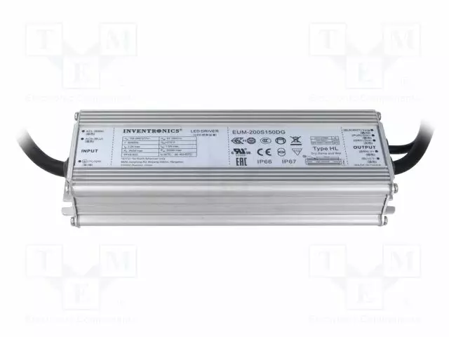 VIRTALÄHDE: IMPULSSI - LED - 200W - 67÷190V - 1050÷1500MA - 90÷305VAC - LED teholähteet - EUM-200S150DG - 1