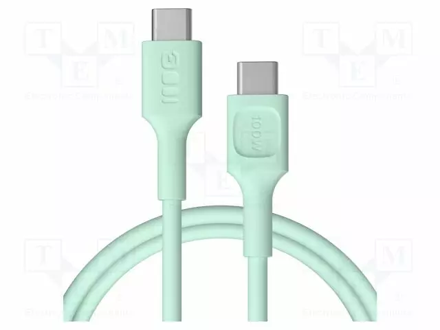 KAAPELI - USB 2.0 - USB C PISTOKE,MOLEMMIN PUOLIN - 1,2M - VIHREÄ - USB kaapelit ja adapterit - GC-KABGC100PF120MG - 1