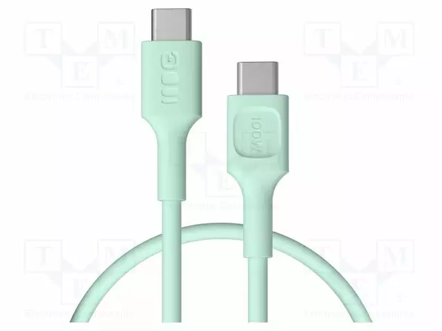 KAAPELI - USB 2.0 - USB C PISTOKE,MOLEMMIN PUOLIN - 0,3M - VIHREÄ - USB kaapelit ja adapterit - GC-KABGC100PF30MG - 1