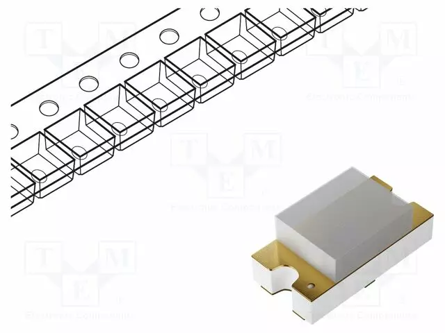 LED - PUNAINEN - SMD - 80÷120MCD - 1,6÷2,4VDC - 1,6X0,8X0,6MM - 130° - Pintaliitos LED - LL-S192VC-1DG - 1