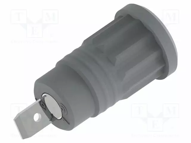 LABORATORY CONNECTOR: 4MM BANANA - SOCKET - 36A - GREY - INSULATED - Banaanijatkoliittimet - PJP3294-G - 1