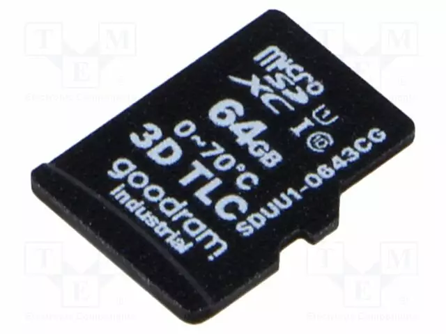 MUISTIKORTTI - TEOLLISUUS-3D TLC,MICROSD - UHS I U1 - 64GB - 0÷70°C - Muistikortit - SDUU1-0643CG - 1