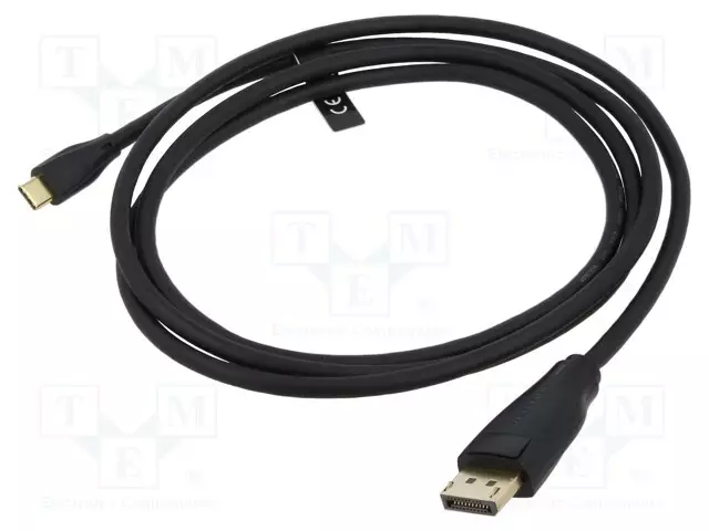 ADAPTERI - DISPLAYPORT-PISTOKE,USB C PISTOKE - KULLATTU - 1,5M - USB kaapelit ja adapterit - CGYBG - 1