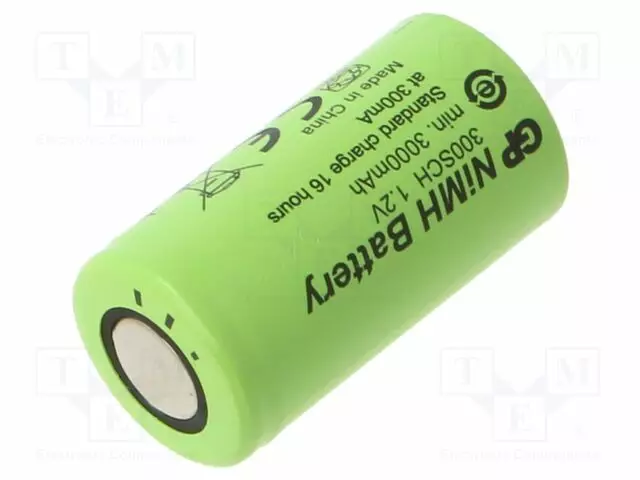 AKKU: NI-MH - SC - 1,2V - 3000MAH - Ø23X43MM - 0,3A - Akut - ACCU-SC-3AH-1.2VG - 1