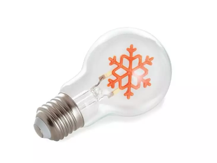 DECO BULB - christmas bulb snowflake - gold wire - 220-240 V - Jouluvalot ja sisustusvalot - V-SNOWFL-2W-G - 1