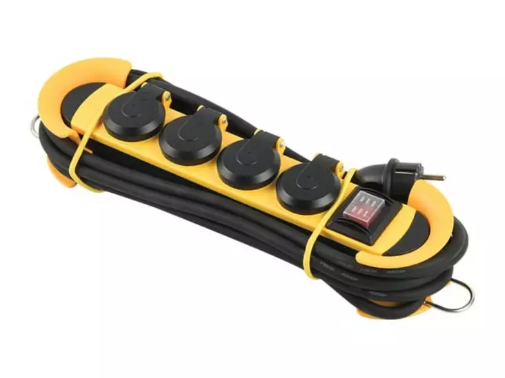 HEAVY-DUTY SOCKET OUTLET - 4 SOCKETS - CABLE MANAGEMENT - IP44 - SCHUKO - Jatkojohdot ja -haaroittimet - EBP04YWPSWG - 1