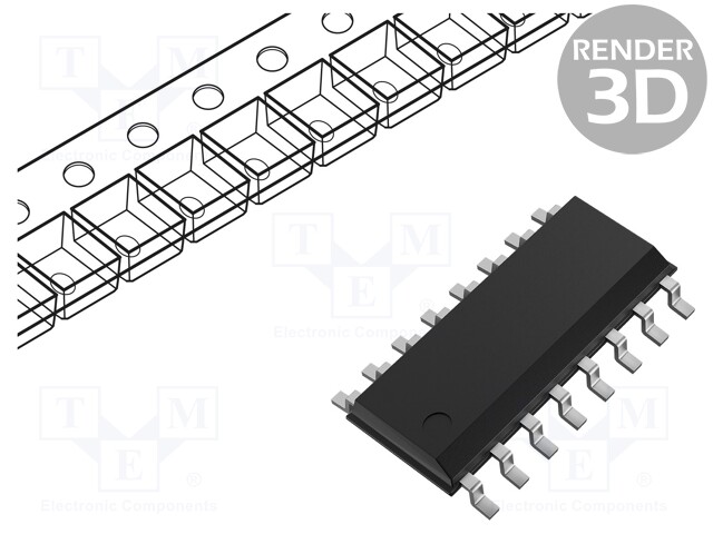 IC: DIGITAALINEN - CH: 1 - CMOS - SMD - SOIC16 - HC - HC - -55÷125°C - 2÷6VDC - Siirtorekisterit - MC74HC597ADG - 1