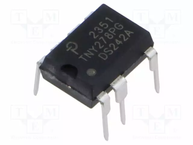 IC: PMIC - AC/DC SWITCHER,SMPS-OHJAIN - TULOJÄNNITE 85÷265V - DIP-8C - Jännitesäätimet - DC/DC piirit - TNY278PG - 1