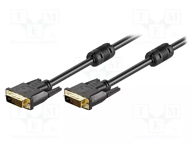 KAAPELI - DVI-D (24+1) PISTOKE,MOLEMMIN PUOLIN MUSTA - HDMI, DVI, DisplayPort johdot - DVIMM24115G - 1