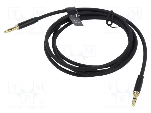 KAAPELI - JACK 3,5MM 3PIN PISTOKE,MOLEMMIN PUOLIN - 1,5M - MUSTA - Muut audio-videokaapelit - BAXBG - 1