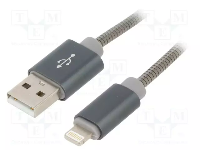 KAAPELI - CABLEXPERT - USB 2.0 - 1M - HARMAA - 480MBPS - METALLI - USB kaapelit ja adapterit - CC-USB2S-AMLM-1BG - 1