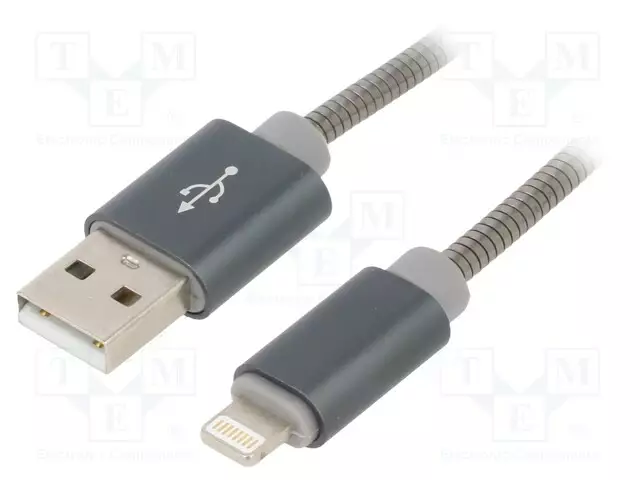 KAAPELI - CABLEXPERT - USB 2.0 - 2M - HARMAA - 480MBPS - METALLI - USB kaapelit ja adapterit - CC-USB2S-AMLM-2BG - 1