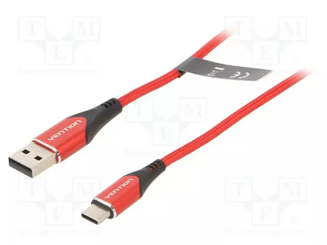 KAAPELI - USB 2.0 - USB A PISTOKE,USB C PISTOKE - NIKKELÖITY - 1,5M - USB kaapelit ja adapterit - CODRG - 1
