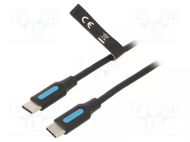 KAAPELI - USB 2.0 - USB C PISTOKE,MOLEMMIN PUOLIN - NIKKELÖITY - USB kaapelit ja adapterit - COSBG - 1