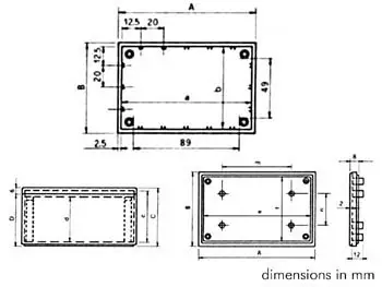 KOTELO ABS-MUOVIA 110x70x53,9mm COVER HARMAA - Kotelot - Teko-sarja - TKCP2G - 1