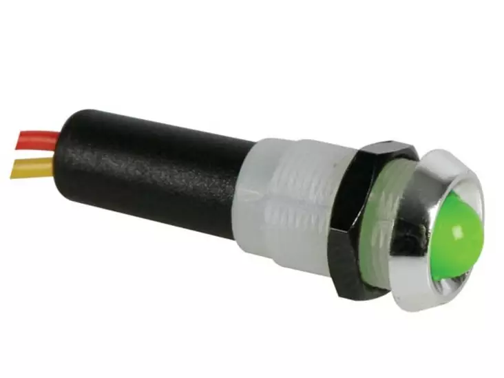 LED PANEELILAMPPU VIHREÄ KROMATTU RUNKO - Merkkivalot ja pienoislamput - 24VCG - 1