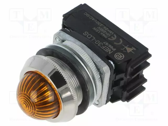 MERKKIVALO - 30MM - NEF30 - VALAISTUS: LED - Ø30,5MM - IP20 - 24÷230VAC - Taulukytkimien lisävarusteet - NEF30-LDS-G - 1