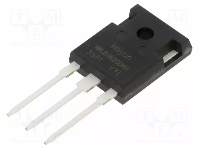 N-KANAVA MOSFET - UNI-POLAARINEN - 300V - 65A - IDM: 260A - 568W - Transistorit - WMJ69N30DMH-CYG - 1