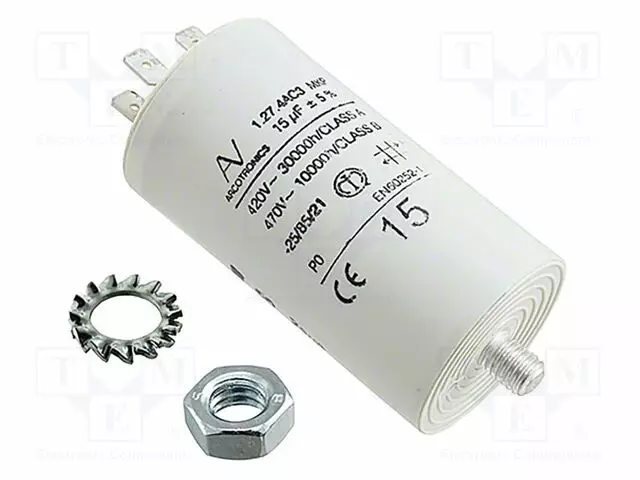 POLYPROPYLEENIKONDENSAATTORI - 15UF - ±5% - Moottorikondensaattorit - 274AC35150AA0J-YAG - 1