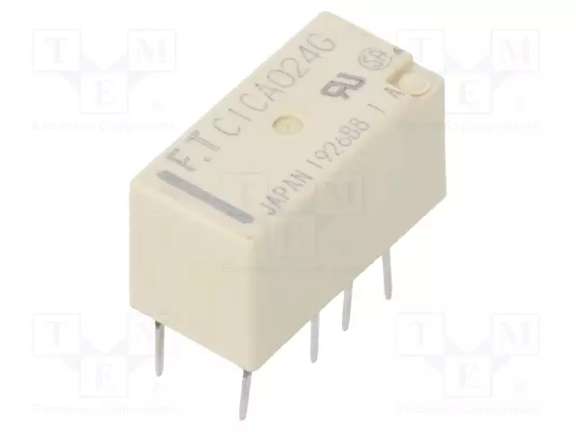 RELE - DPDT - UKELAN: 24VDC - 2A - 0,3A/125VAC - THT - Pienoisreleet - FTR-C1CA024G - 1