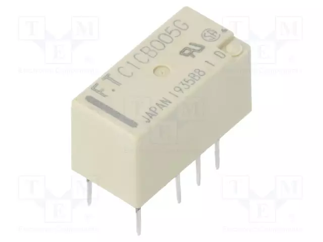RELE - DPDT - UKELAN: 5VDC - 2A - 0,3A/125VAC - THT - Pienoisreleet - FTR-C1CB005G - 1