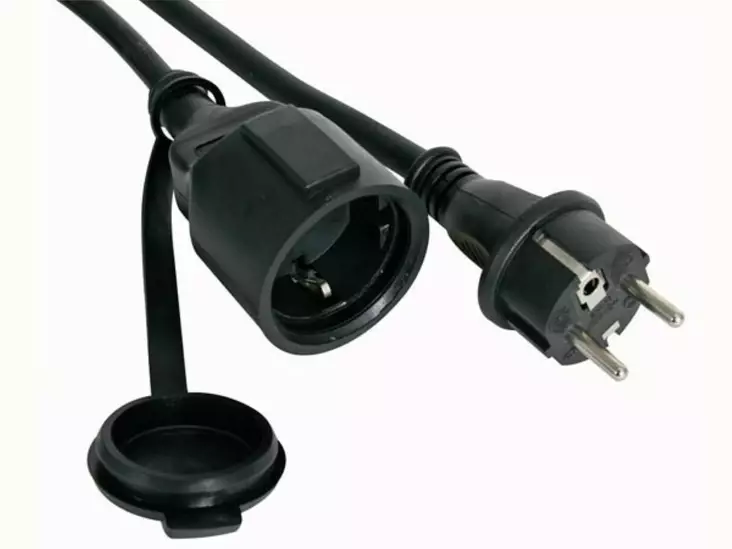 RUBBER EXTENSION CABLE 5m - 3G2.5 - Jatkojohdot ja -haaroittimet - EC05R25-G - 1
