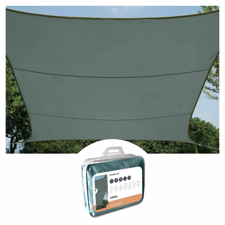 SHADE SAIL - RECTANGULAR - 2 x 3 m - COLOUR: GREEN GREY - Piha ja terassikalusteet - GSS4320GG - 1