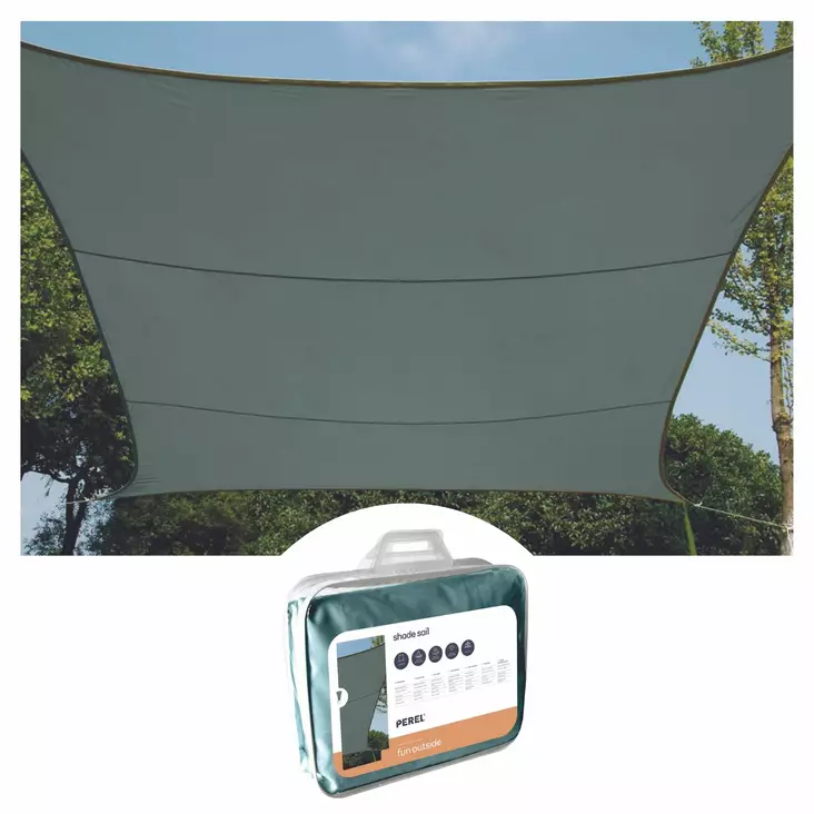 SHADE SAIL - SQUARE - 3.6 x 3.6 m - COLOUR: GREEN GREY - Piha ja terassikalusteet - GSS4360GG - 1