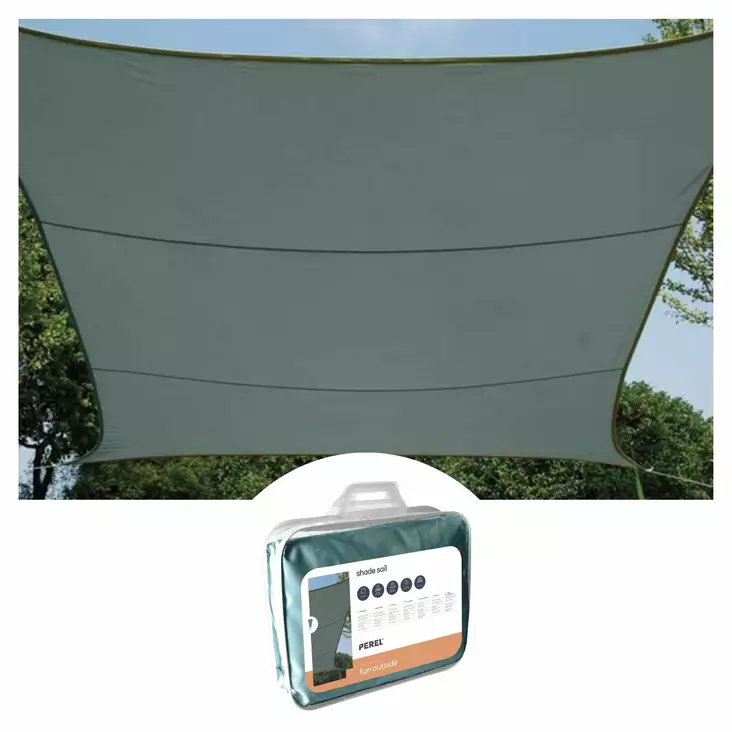 SHADE SAIL - SQUARE - 5 x 5 m - COLOUR: GREEN GREY - Piha ja terassikalusteet - GSS4500GG - 1