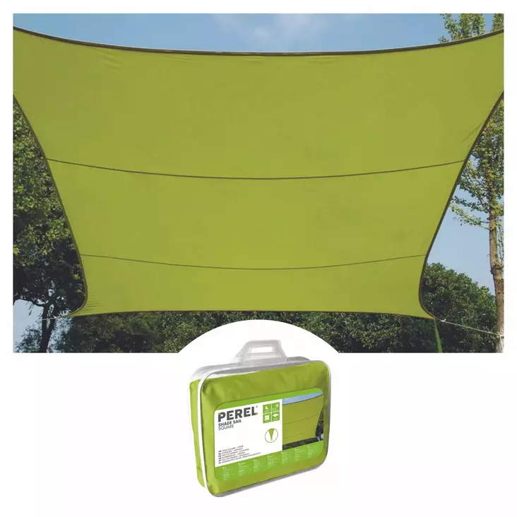 SHADE SAIL - SQUARE - 5 x 5 m - COLOUR: LIME GREEN - Piha ja terassikalusteet - GSS4500LG - 1