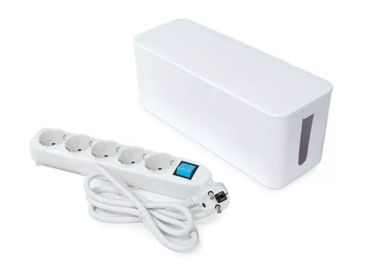 SOCKET OUTLET WITH CABLE ORGANIZER - 5 SOCKETS - SCHUKO - Jatkojohdot ja -haaroittimet - EB5WSWOG - 1