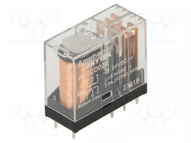 TEHORELE - DPDT - UKELAN: 24VDC - 5A - AP - PCB - Tehoreleet - AP2CD02400G - 1