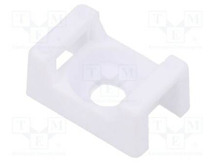 KAHVA - RUUVATTU - POLYAMIDI - UL94V-2 - VALKOINEN - SITEEN LEV: 5MM - Nippusideankkurit - CTM0-PA66-WH - 2