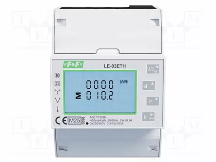 LASKURI - DIGITAALINEN,ASENNUS-DIN-KISKOLLE - LCD - NIMELLISVIRTA: 10A - Digitaaliset paneelimittarit - LE-03ETH - 2