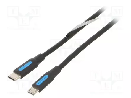 KAAPELI - USB 2.0 - USB B MIKROPISTOKE,USB C PISTOKE - NIKKELÖITY - USB kaapelit ja adapterit - COVBH - 1