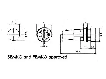 SULAKEPESÄ PANEELIIN 5x20 mm PTF/35 - Sulakepitimet - FUSECH - 2