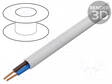 JOHTO - H03VV-F,OMY - 2X1MM2 - PYÖREÄ - CU - PVC - VALKOINEN - 300V - Virtajohdot metritavara - H03VV-F2X1.00WH - 1