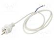 KAAPELI - 2X1MM2 - CEE 7/17 (C) PISTOKE,JOHDOT - PVC - 1,5M - 16A - 250V - Tietokone- ja laitejohdot - WJ-24-2101.5WH - 1