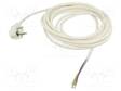 KAAPELI - 3X1MM2 - CEE 7/7 (E/F) KULMAPISTOKE,JOHDOT - PVC - 3M - 16A - Tietokone- ja  laitejohdot - WJ-22-3103WH - 1